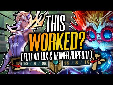 THIS BOTLANE ACTUALLY WORKED?? FULL AD LUX AND HEIMER SUPPORT! (Feat Twigerlol)  - League of Legends