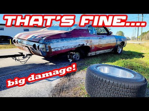 Sick Week Day 3: Tire FELL OFF while driving! (big damage)