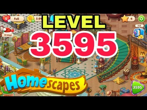 HOMESCAPES : LEVEL 3595 ( HARD LEVEL ) 🏡⚘||✔💯