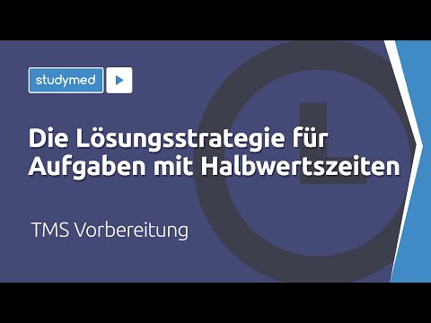 The solution strategy for tasks with half-lives - TMS preparation
