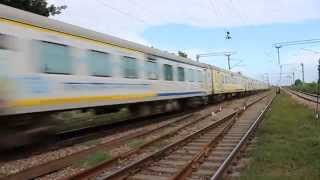 preview picture of video 'Power Unleashed WAP-5 Kanpur Shatabdi blazing at 130Kmph!!'