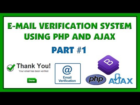 Email Verification System Using Bootstrap 4 PHP Ajax | Part 1