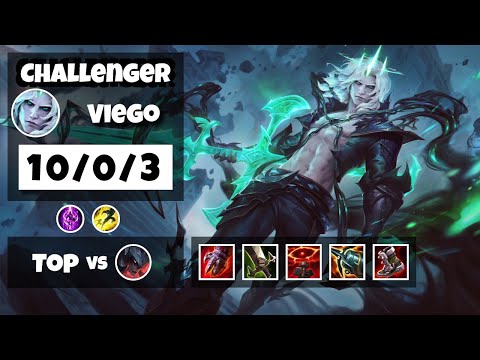 Viego vs Aatrox 11.6 Top Lane S11 Challenger Gameplay (10/0/3) - NA