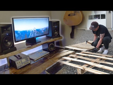 DIY STUDIO DESK made from PALLET WOOD?! (Build Log)