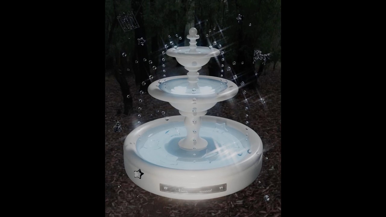 blenderで噴水のアニメーション⋆⁺₊⋆ ☾⋆⁺☁︎｡⋆｡ ﾟ☾ ﾟ｡⋆˚ ⋅#3d #3dcg #blender