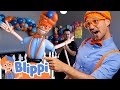 Blippi Visits The Balloosionist At Amy S Playground Learn Rainbow Colors With Blippi