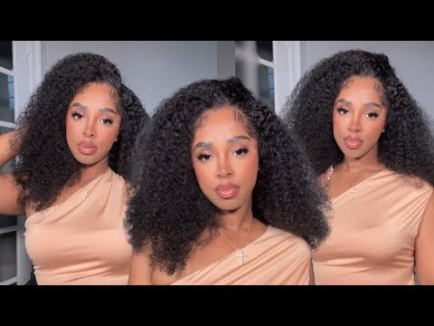 18 inch Full Lace Wig Brazilian Deep Curly Human Hair in 150% Density