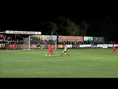 Chris Wreh's 10th minute goal against Rushall Olympic yesterday evening viewed from clubhouse side.