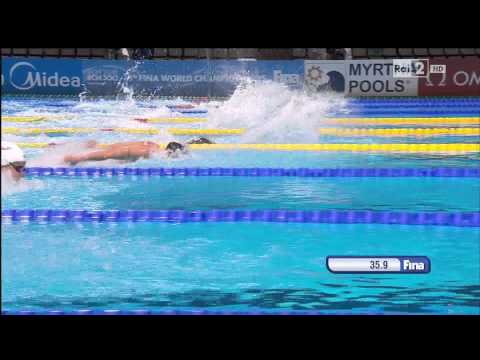 Barcellona  ESP )   Nuoto  Campionati Mondiali 2013 Finale 100m Delfino Femminile Sarah Sjostrom win