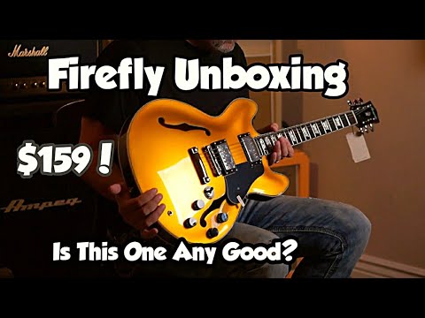 Firefly FF338 Semi Hollowbody Guitar - Gold