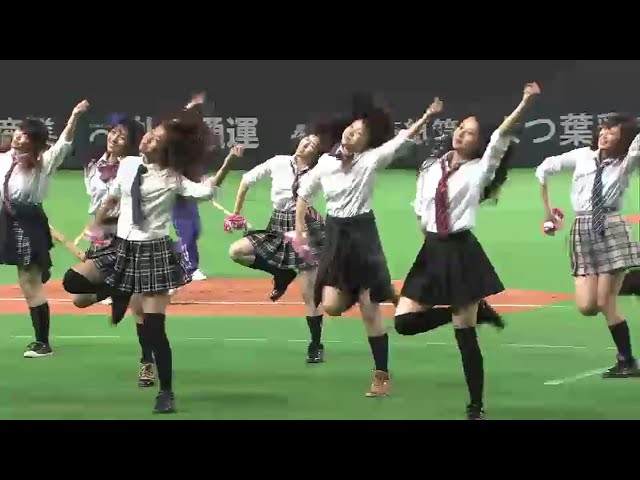 札幌ドームは「女子高生DAY」!! ダンスで選手にパワーを注入!! 2014/5/24 F-DB