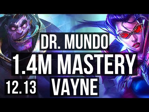 MUNDO vs VAYNE (TOP) | 5/0/4, Rank 7 Mundo, 1.4M mastery, 800+ games | KR Grandmaster | 12.13