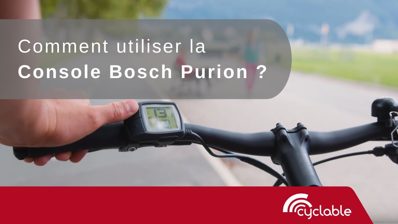 Comment utiliser ma Console Bosch Purion 