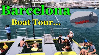 [SPAIN-BARCELONA] Boat Tour with unexpected Dolphin Jump...14/AUG/2021 03:00 pm