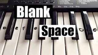 Blank Space - Taylor Swift | Easy Keyboard Tutorial With Notes (Right Hand)
