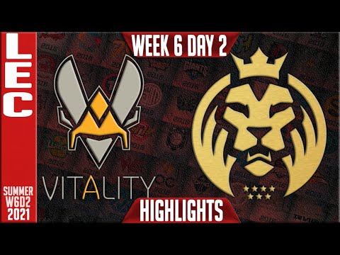 VIT vs MAD Highlights | LEC Summer 2021 W6D2 | Team Vitality vs MAD Lions