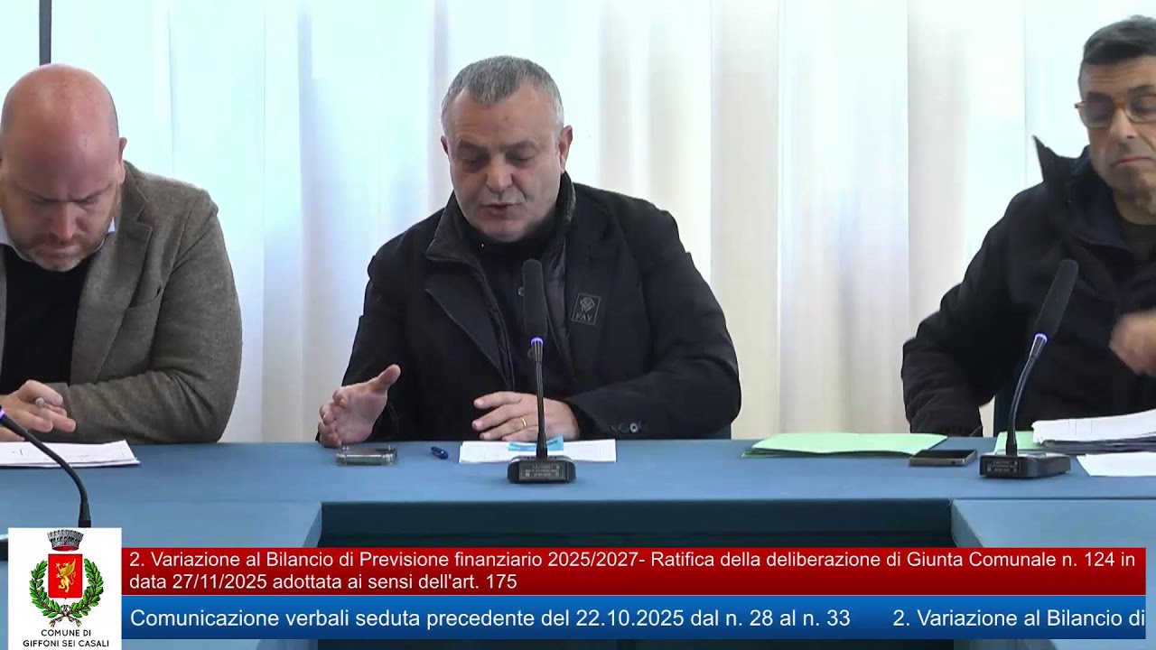 Consiglio Comunale del Comune di Giffoni Sei Casali