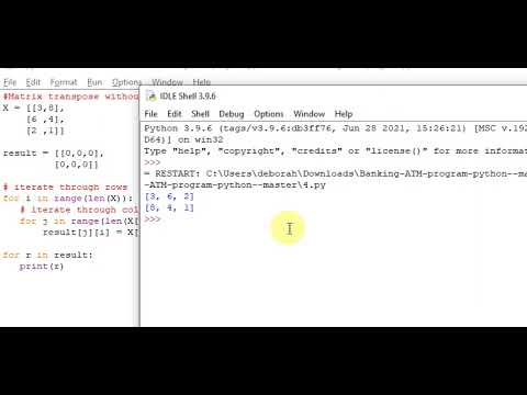 Matrix Transpose Without Numpy In Python