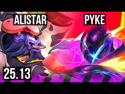 ALISTAR & Senna vs PYKE & Lucian (SUP) | KR Challenger | 25.13