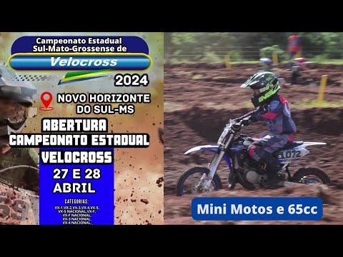 Mini Motos e 65cc em Novo Horizonte do Sul pela abertura do Sul-mato-grossense de Velocross em Novo