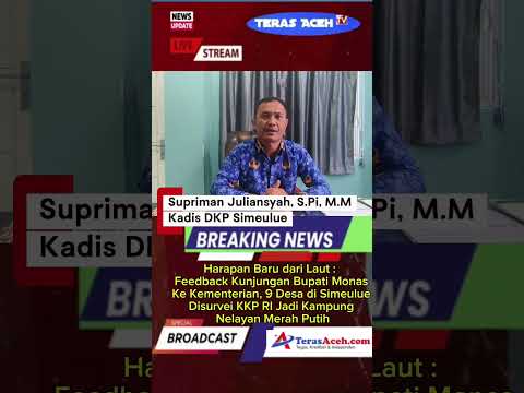 Harapan Baru dari Laut :  Feedback Kunjungan Bupati Monas Ke Kementerian, 9 Desa di Simeulue Disurvei KKP RI Jadi Kampung Nelayan Merah Putih