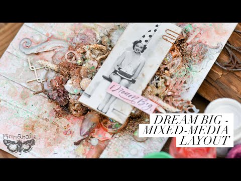 Scrapbooking Inspired Mixed-media Layout- NSD 2022 - FB Live Upload