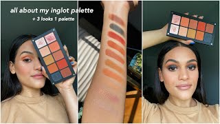 all about my INGLOT shadows // 3 looks 1 palette +