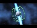 Radio wave emission from a pulsar 