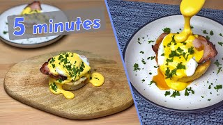 5 Minute Eggs Benedict| 90 Second Keto bread and Hollandaise Sauce with Poached egg| RECIPE CASTLE