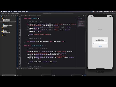 Adding Alerts into your App | Swift 5 in Xcode 11
