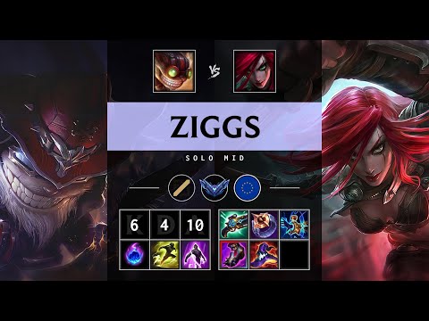 Ziggs Mid vs Katarina - EUW Diamond Patch 25.13