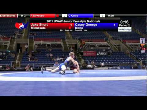 Junior Freestyle 140 - Jake Short (MN) vs. Casey George (ID)