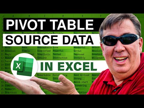 Excel - Change the Source Data Range for an Existing Excel Pivot Table - Episode 679