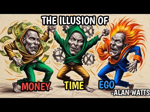 ''The Illusion Of Money , Time & Ego'' Motivational video | alan watts | alan watts black screen
