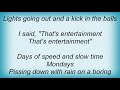 Billy Bragg - That's Entertainment Lyrics