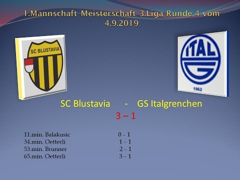 1.Mannschaft Meisterschaft 3.Liga SC Blustavia - GS Italgrenchen