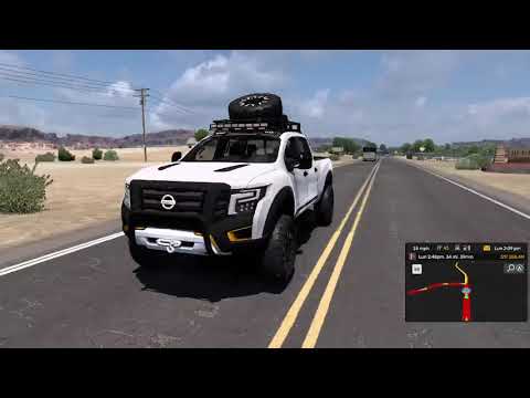 Nissan pickup truck traveling to Texas