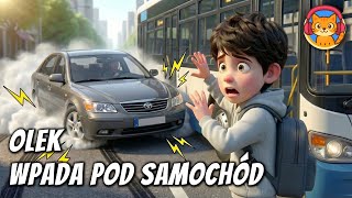 Nieostrożny Olek Wpada Pod Samochód - okładka bajki audio