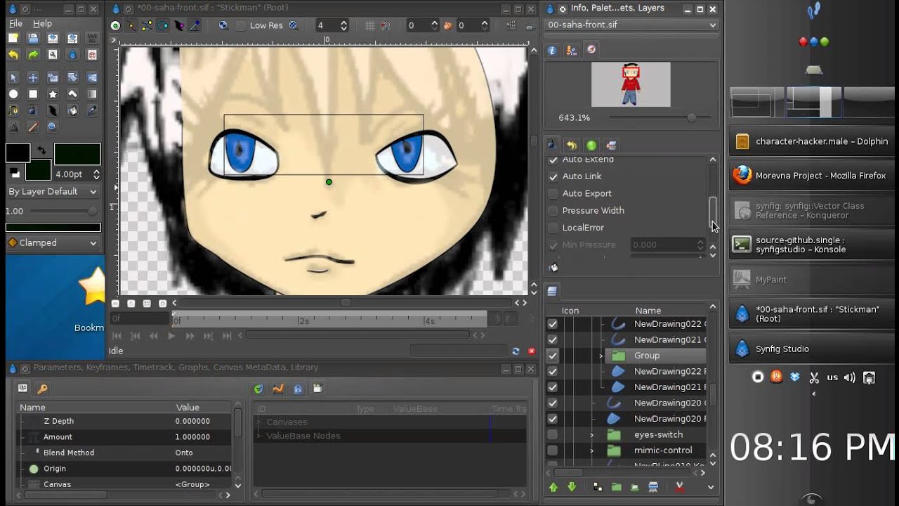 Synfig character template - Tutorial, part 3