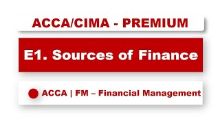 ACCA F9 - Sources of finance | @financeskul