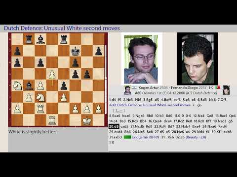 OPENING Repertoire: Dutch Defence || Artur Kogan vs Diogo Fernando, Odivelas 1st, 2000