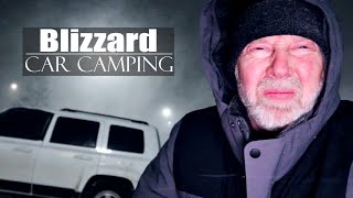 Car Camping Overnight in a RAGING Blizzard