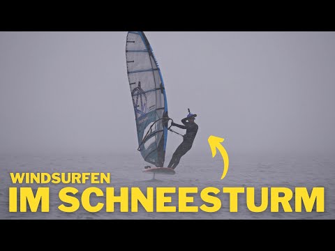 HARDCORE WINDSURFEN IM SCHNEESTURM!🥶