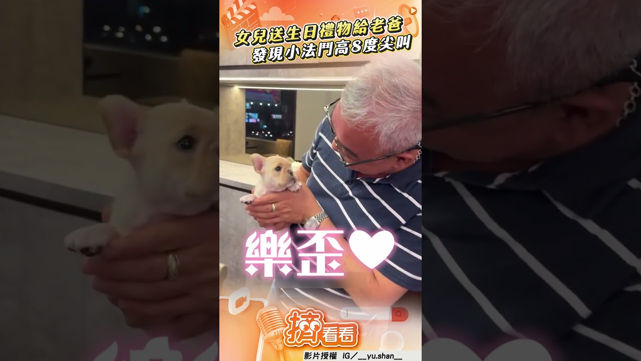 影音/女兒送生日禮物給老爸 打開發現「小法鬥」高8度尖叫