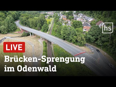 Zeller Brücke im Odenwald wurde gesprengt | hessenschau extra LIVE