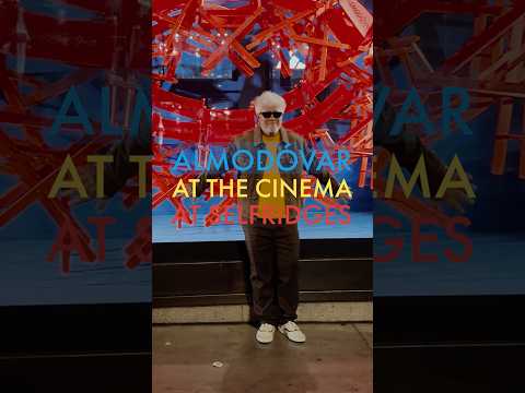 An iconic window with the icon Pedro Almodóvar. A Special Preview of BITTER CHRISTMAS at Selfridges.