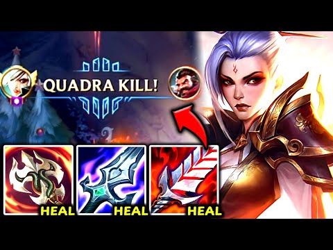 RIVEN TOP BUT I HAVE 200% LIFESTEAL (1 AUTO = FULL HEALTH) - 2025 Riven TOP Gameplay Guide
