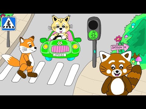 Pukkins trafikskola del 1 - Roligt tecknat barnprogram för barn