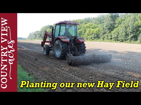 Planting our our new Hay Field with a custom Grass Mix