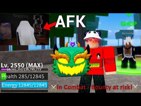 Pretending to be AFK Holding Mythical Blox Fruits